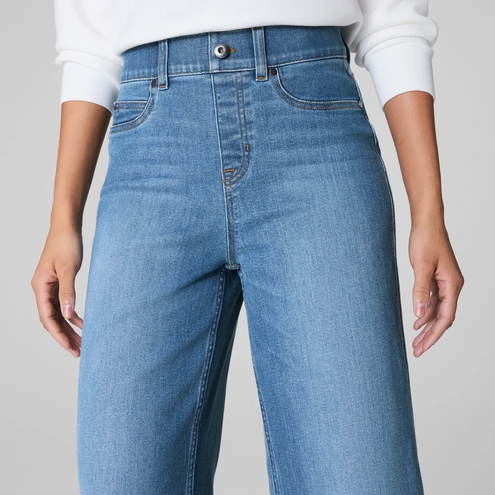 SPANX Cropped Wide Leg Jeans